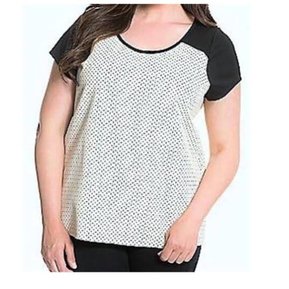 Lane Bryant faux leather tee!