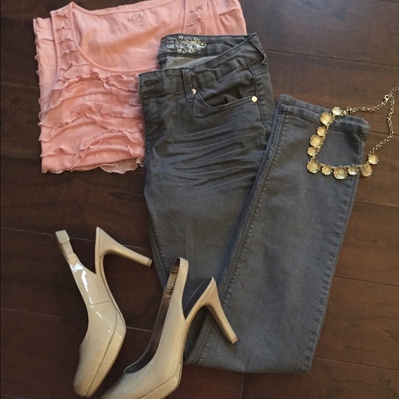 Express Denim - Gray Express Skinny Jeans