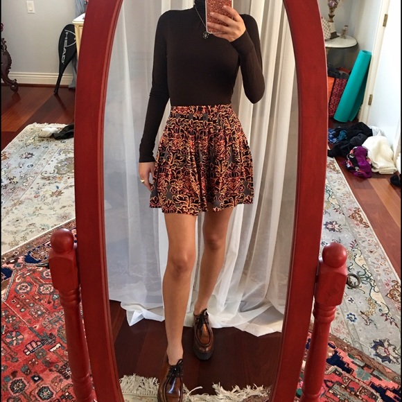 Silk top shop skirt