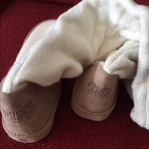 New Victoria Secrets Pink logo mukluk sock boot