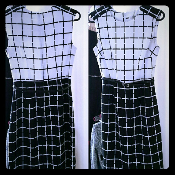 Black and White color block dress - Picture 1 of 2