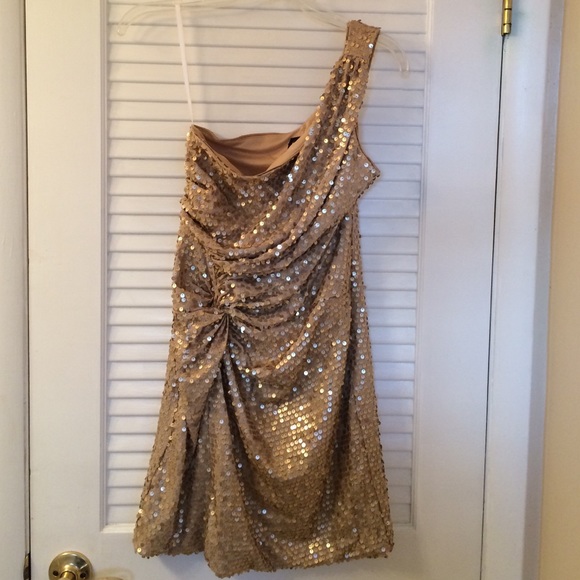 Gold sequin mini