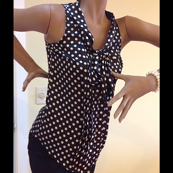 White House Black Market Tops - 🍀🍀 Sale White House Black Market polka dot top.