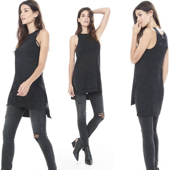 Express Tops - Sale | High Neck Split Side Tank