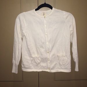 White button up cardigan