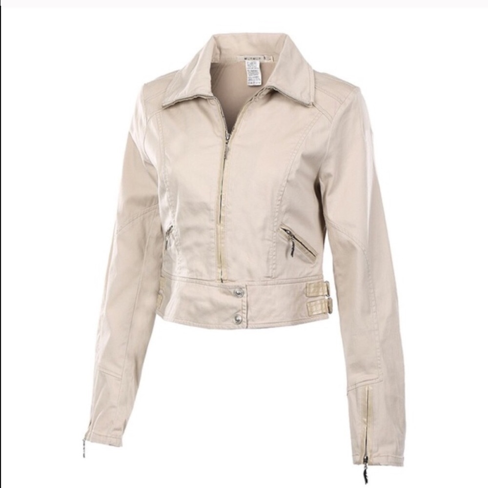🌞2for25$Cotton zip up jacket w/appliqué detail - Picture 2 of 3