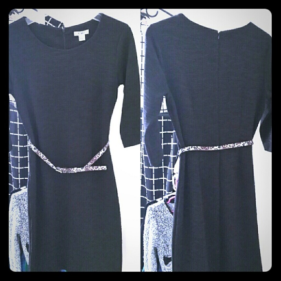 Black 1/4 Sleeve Dress