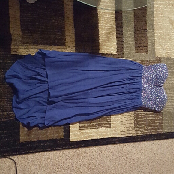 Blue floral dress