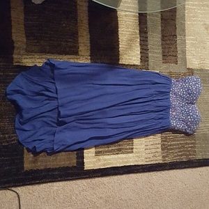 Blue floral dress