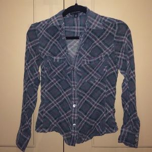 Plaid green and red shirt