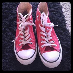 Red high top converse
