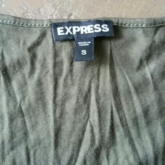 Express Tops - Express lacy army green tank Express Tops - Express lacy army green tank