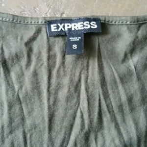 Express Tops - Express lacy army green tank Express Tops - Express lacy army green tank