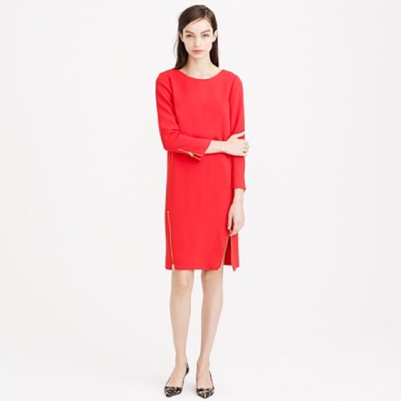 J Crew Double Zip Shift Dress