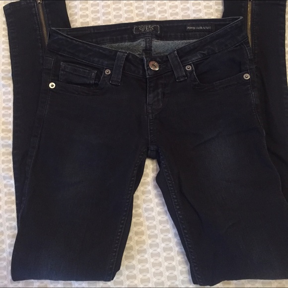 Guess Denim - Guess dark wash skinny jean w/ back zipper detail