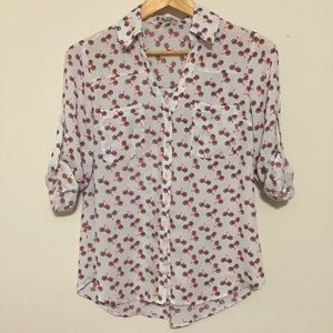 Express Bicycle Print Portofino Shirt USED