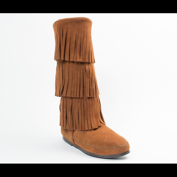 Minnetonka Tri-Tier Moccasin Boots
