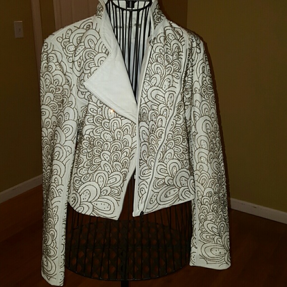 Alice + Olivia embellished motor jacket