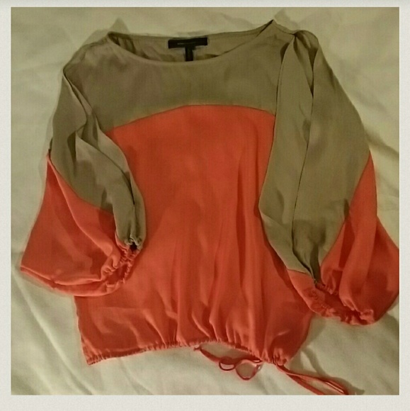 BCBG Coral Color Block Shirt - Picture 2 of 3