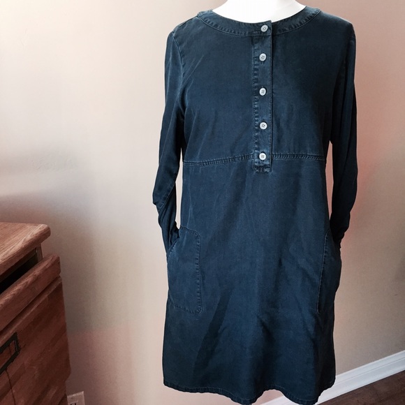 J. Jill Dresses & Skirts - J Jill Navy Blue Tencel Dress PETITE L