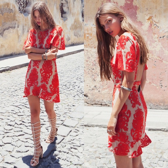 For Love and Lemons Dresses & Skirts - For love and lemons san macros mini red dress