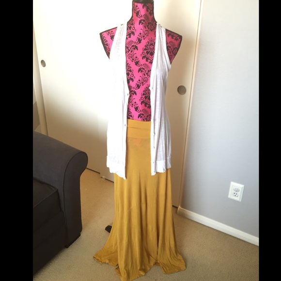 Vest and skirt outfit
