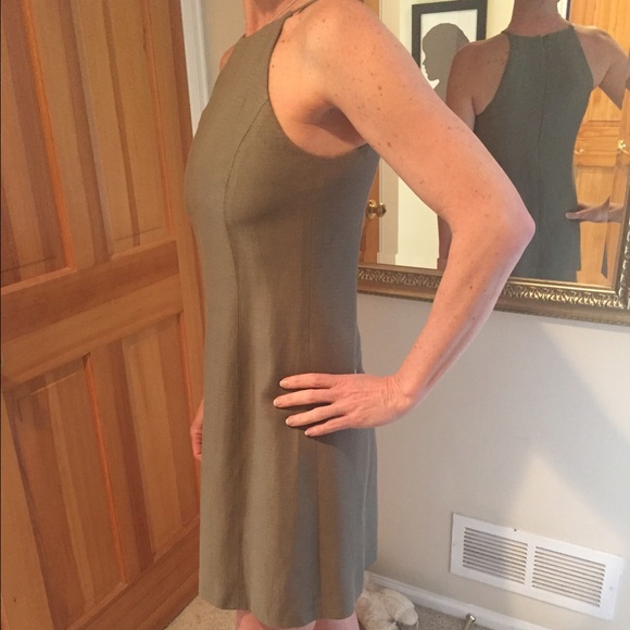 Linen and acetate dress