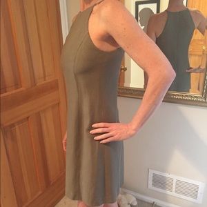 Linen and acetate dress