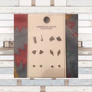 Set of 6 stud earrings