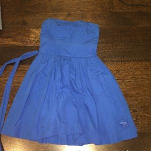 Blue Abercrombie strapless dress