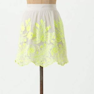 Anthropologie Electric Vines Skirt size 6