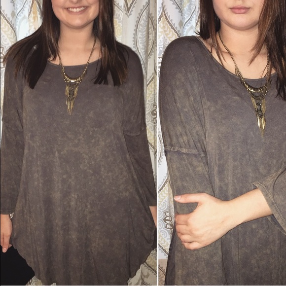 POL Tops - POL mineral wash tunic