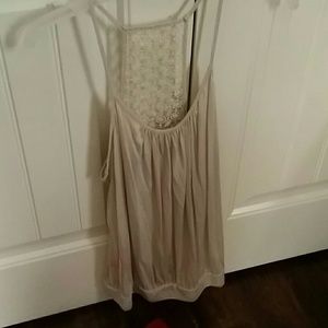 Express beige knitted tank