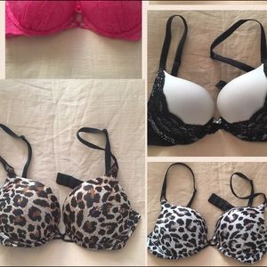 Bundle 3 Victoria Secret miraculous push-up  Bra