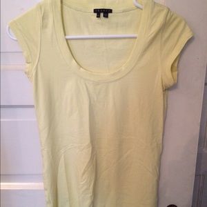 Theory Yellow Short Sleeve Shirt