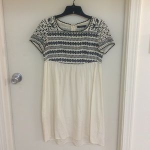 breezy embroidered empire dress