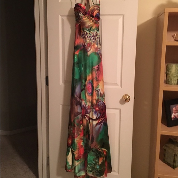 Multicolored prom dress