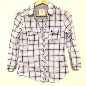 Abercrombie & Fitch Plaid Button Down Shirt USED