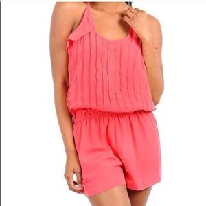 Coral one pc romper!!