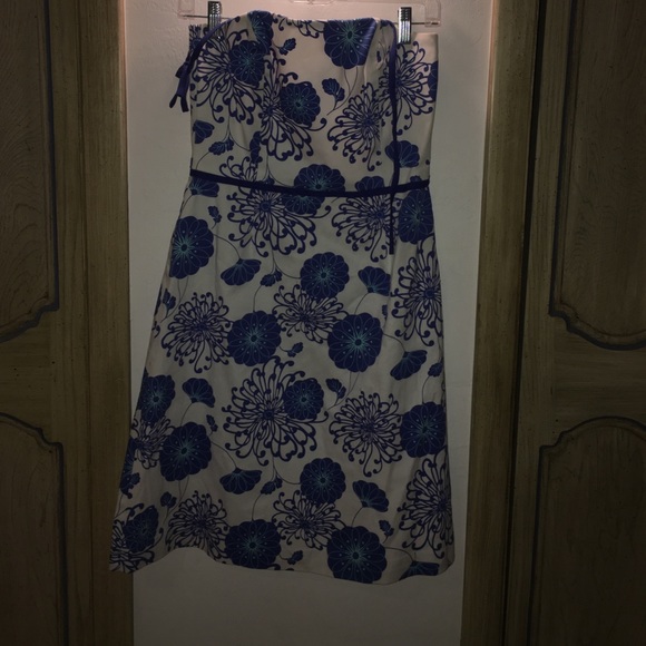 Floral Strapless Dress - Picture 1 of 4