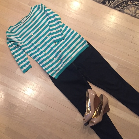 LOFT Boatneck Striped Sweater