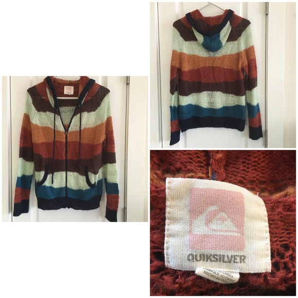 Quiksilver Sweaters - Quicksilver Hooded Knit Sweater