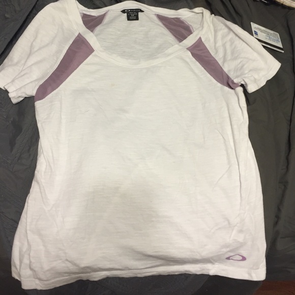 Oakley purple and white shirt worn once