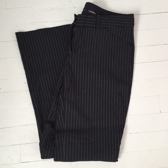 Express Black Pinstripe Dress Pants- Size 4 Short