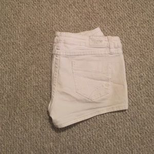 White Jean shorts