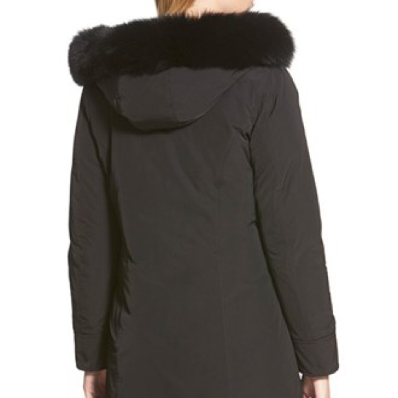 Woolrich Genuine Fox Fur Trim Long Down Parka