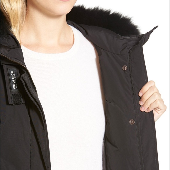 Woolrich Genuine Fox Fur Trim Long Down Parka