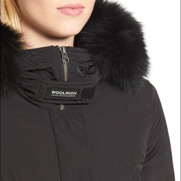 Woolrich Genuine Fox Fur Trim Long Down Parka