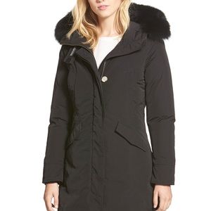 Woolrich Genuine Fox Fur Trim Long Down Parka