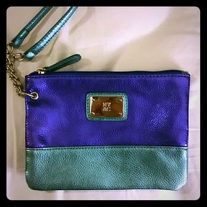 Shiny Blue Wristlet
